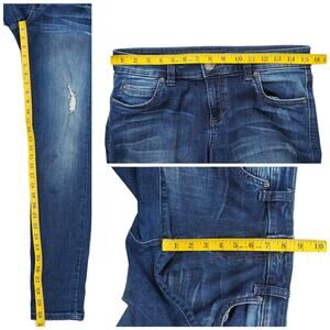 Distressed Jeans KFTK Mia Toothpick Size 6 Dark Stretch Skinny Denim Kut Kloth